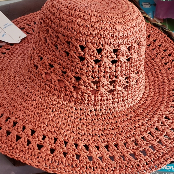 Rust🧡 Time &True Sun Hat New Never Worn - Picture 3 of 3